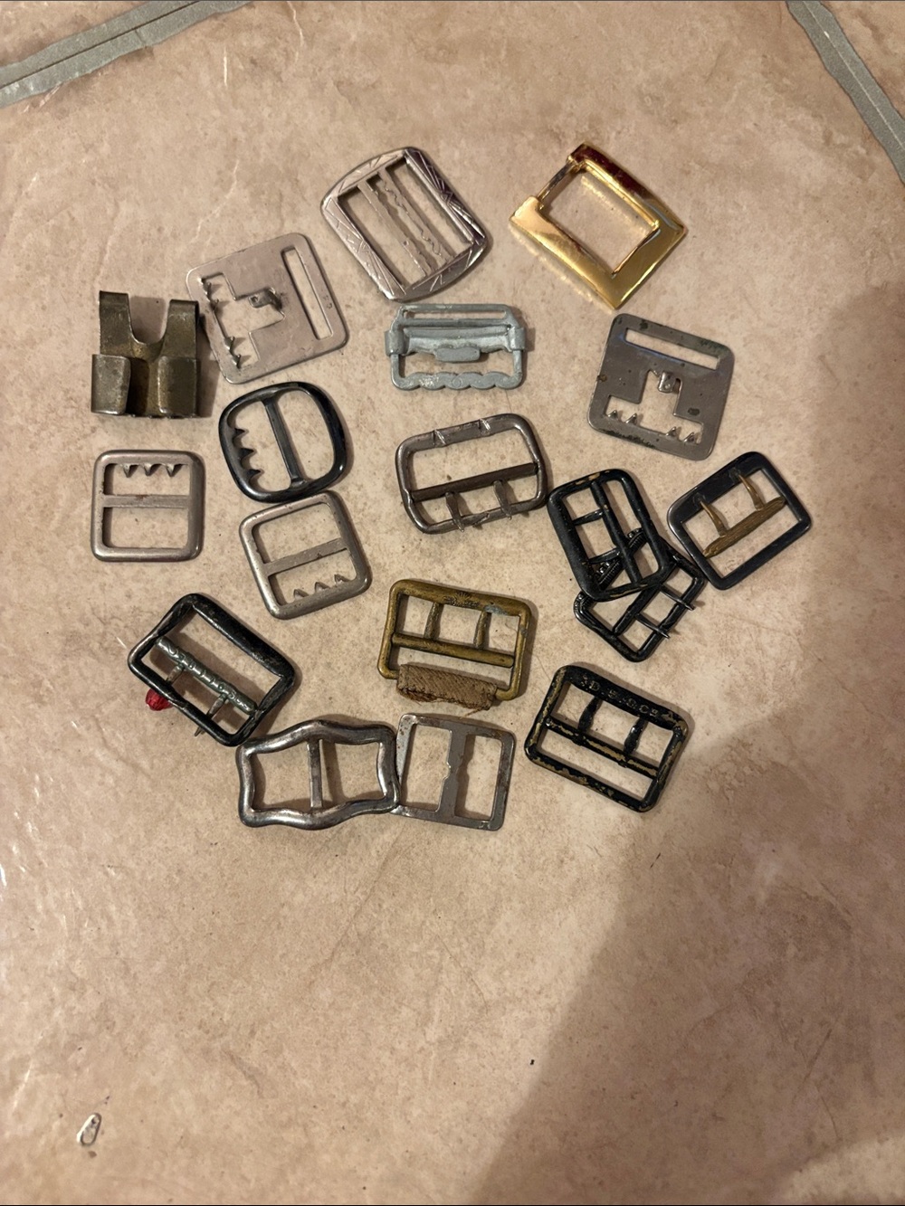 Metal Strap Buckle Set for Accessories - Mixed Metal Colors